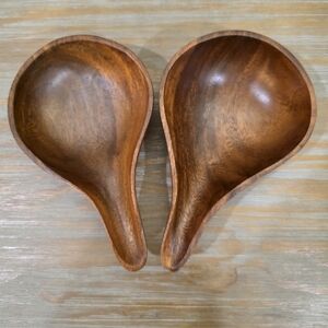 Elegant Wooden Serving Bowl